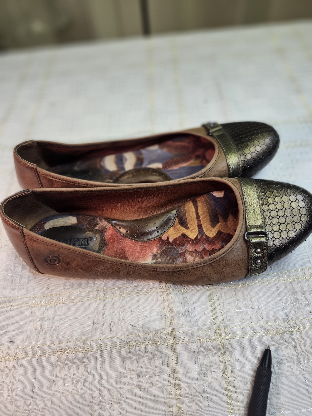 Born Metallic Bronze & Tan Ballet Flats - Picture 3 of 6